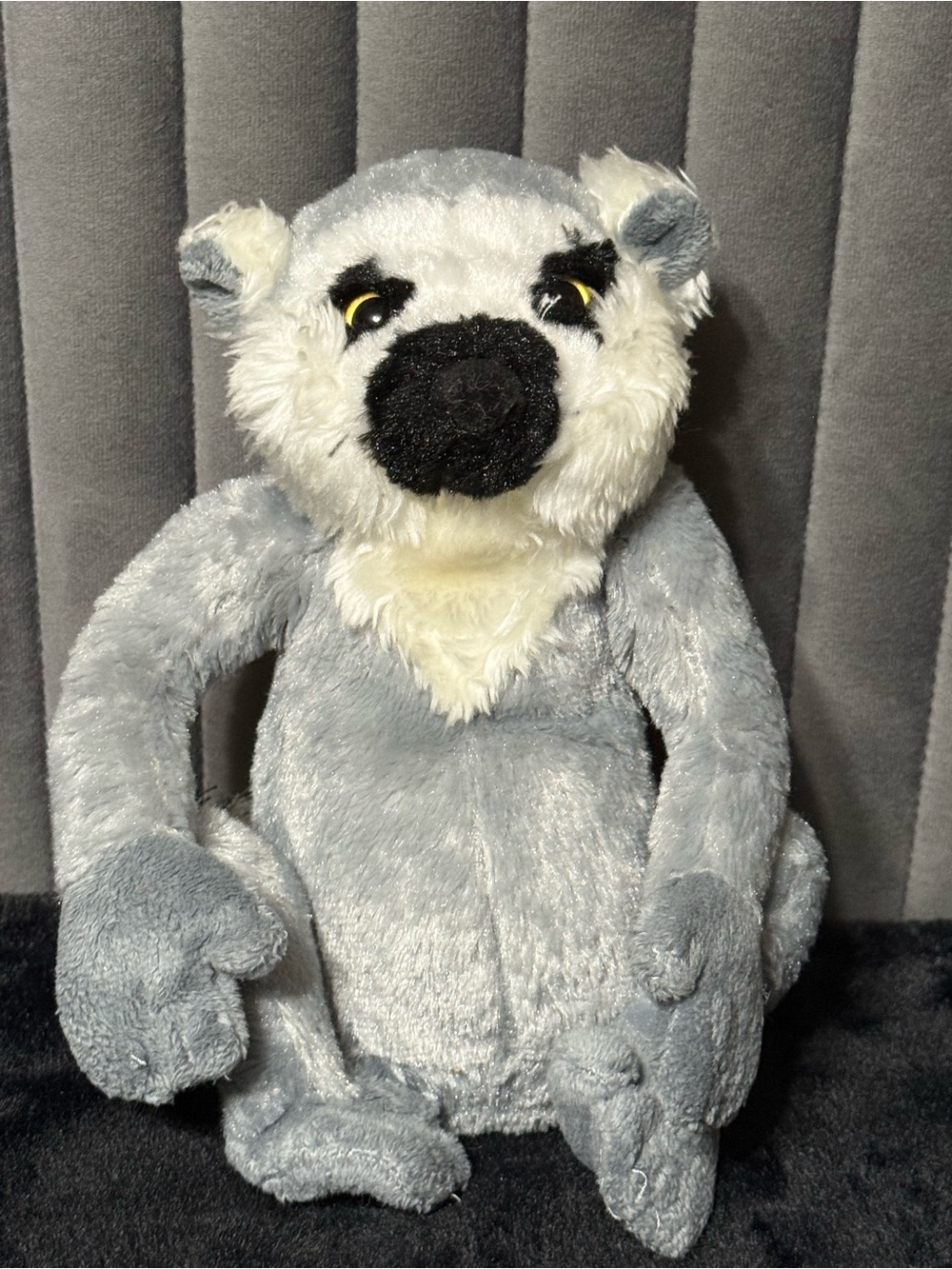 Ganz Webkinz Ring-Tailed Lemur Plush HM369 Stuffed Animal No Code 9” Gray Monkey